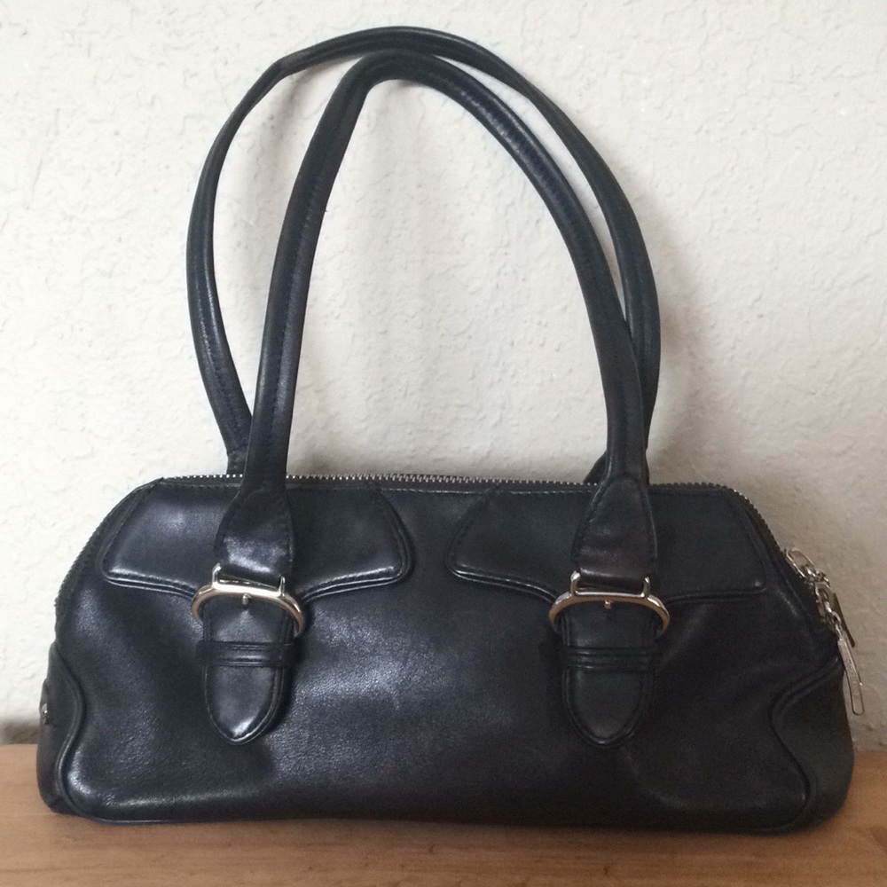 Cole Haan Black Leather Mini Satchel